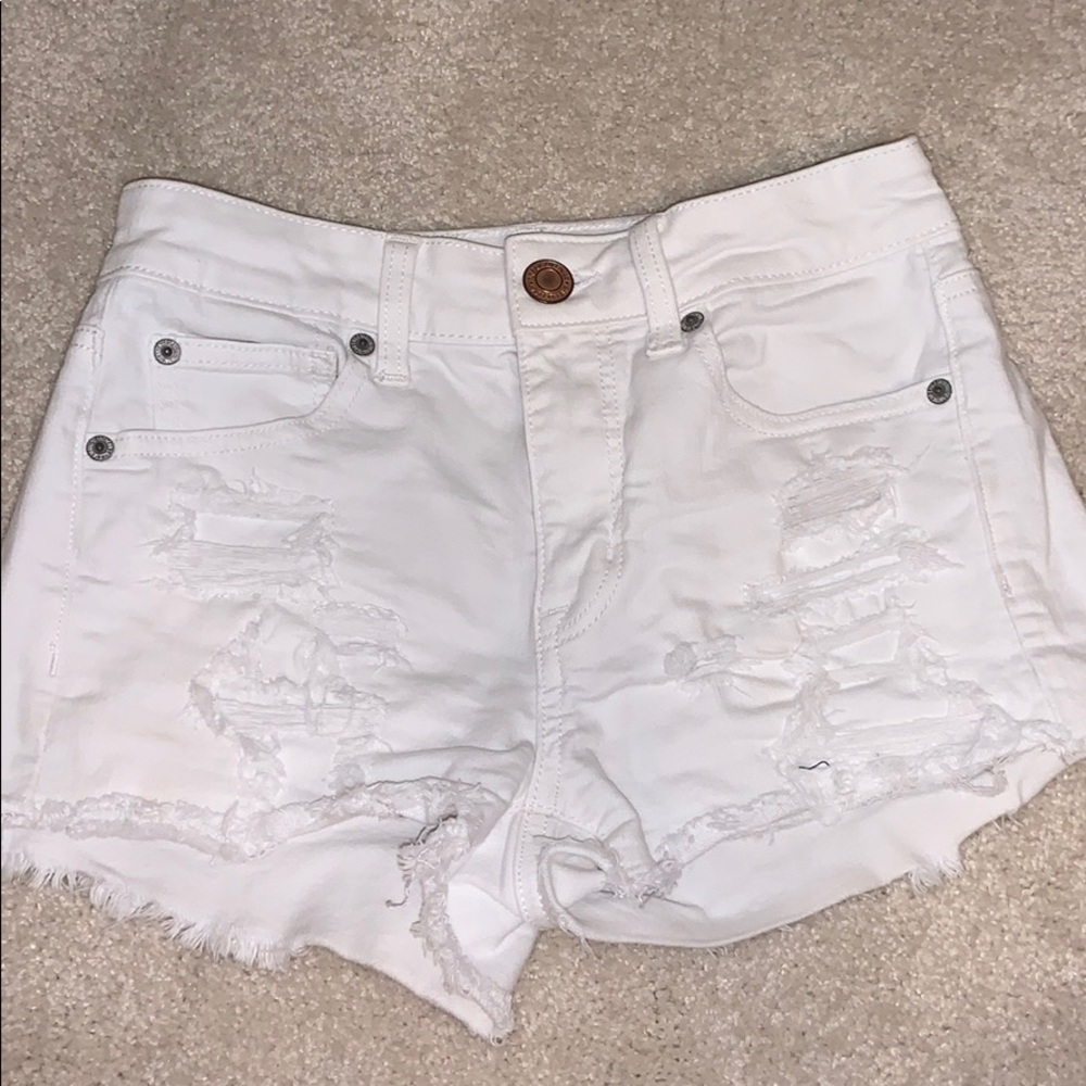 white american eagle shorts